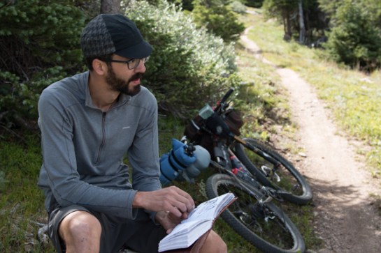 We went a bit overboard on lunch yesterday and only had a pack of oatmeal and some dates/apricots to split today. We still had enough energy to enjoy the views and I couldn't help but pull off and sketch again.