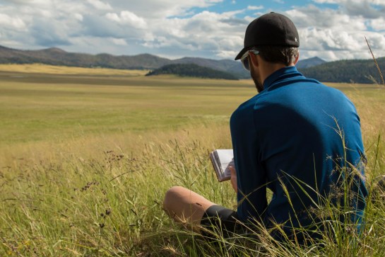 Enjoying a beautiful dirt road ride out into the grasslands of the caldera. There were many opportunities to sketch and photograph.