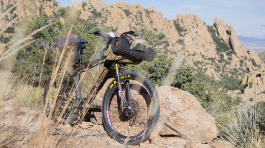 My trusty steed: CHUMBA USA STELLA, with Shimano XT 11speed, Maxxis 27plus Rekon tires and complete Multi-cam bikepacking bagset from Wanderlust Gear.